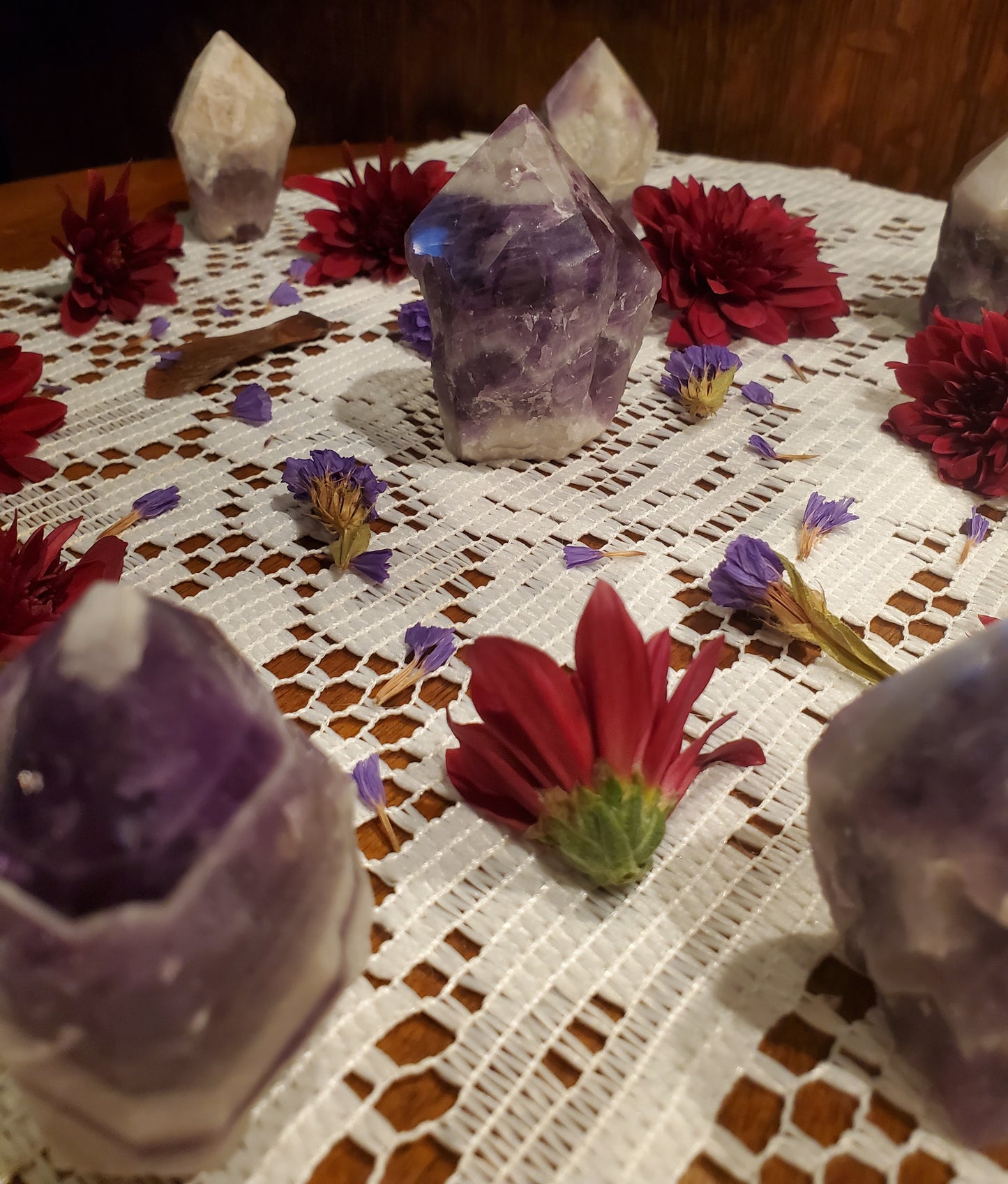 Chevron Amethyst Points