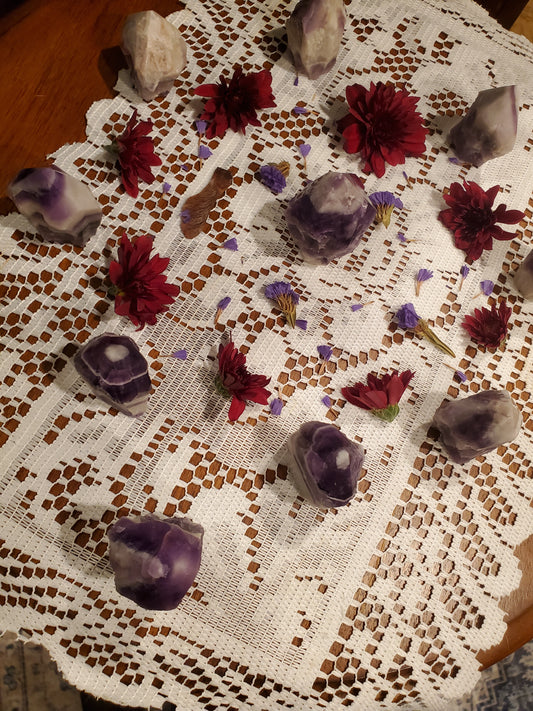 Chevron Amethyst Points
