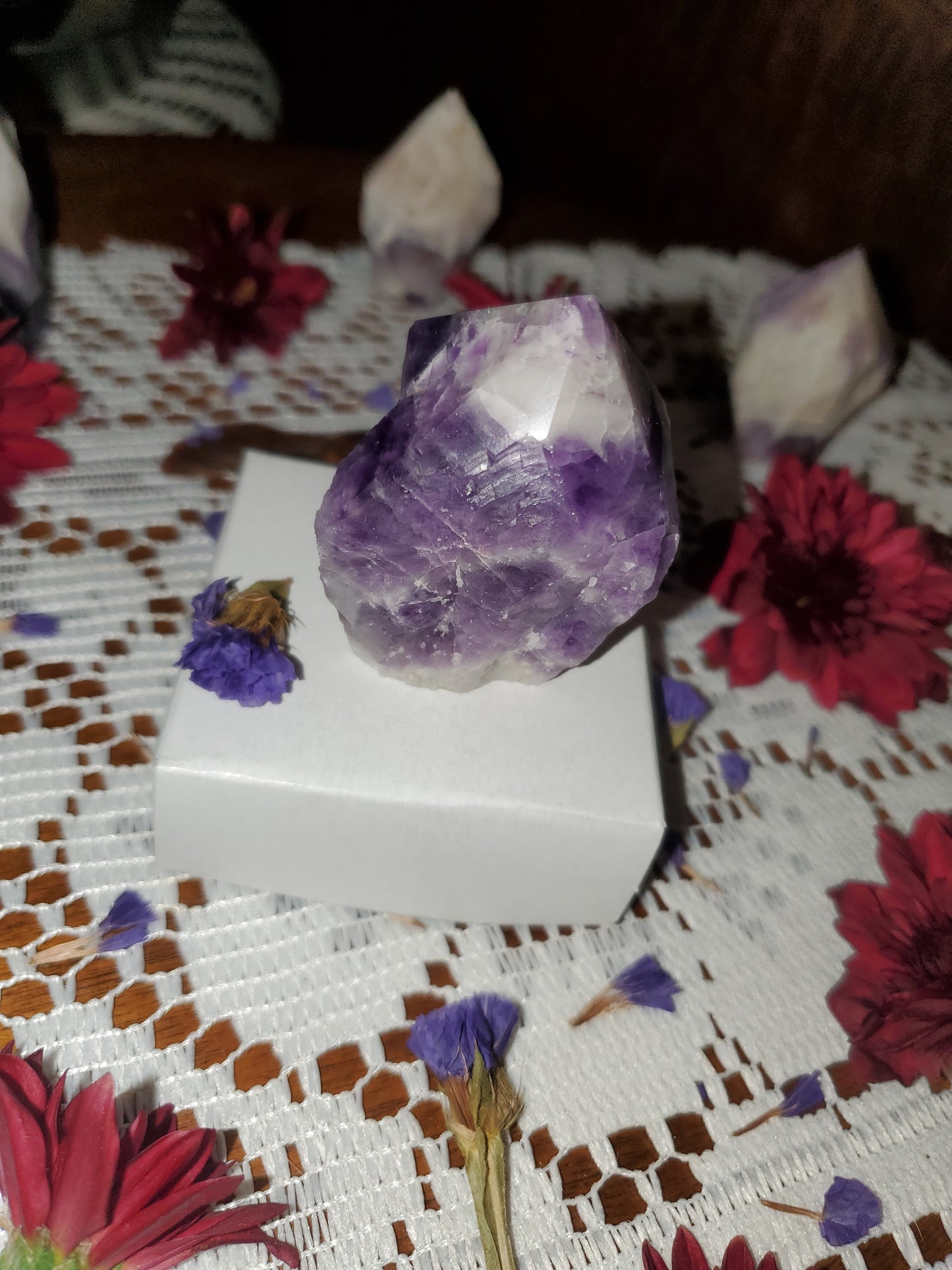 Chevron Amethyst Points