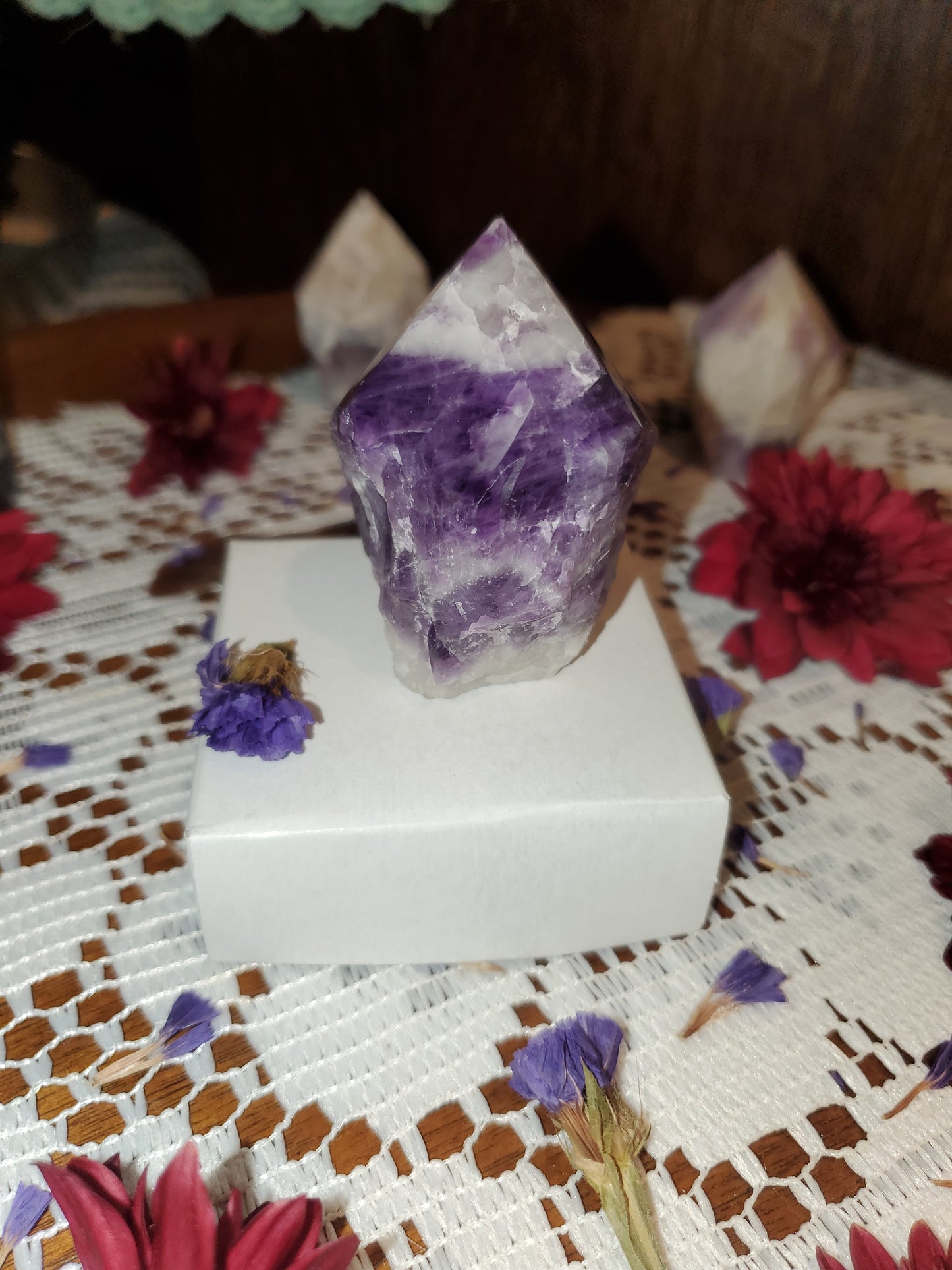 Chevron Amethyst Points