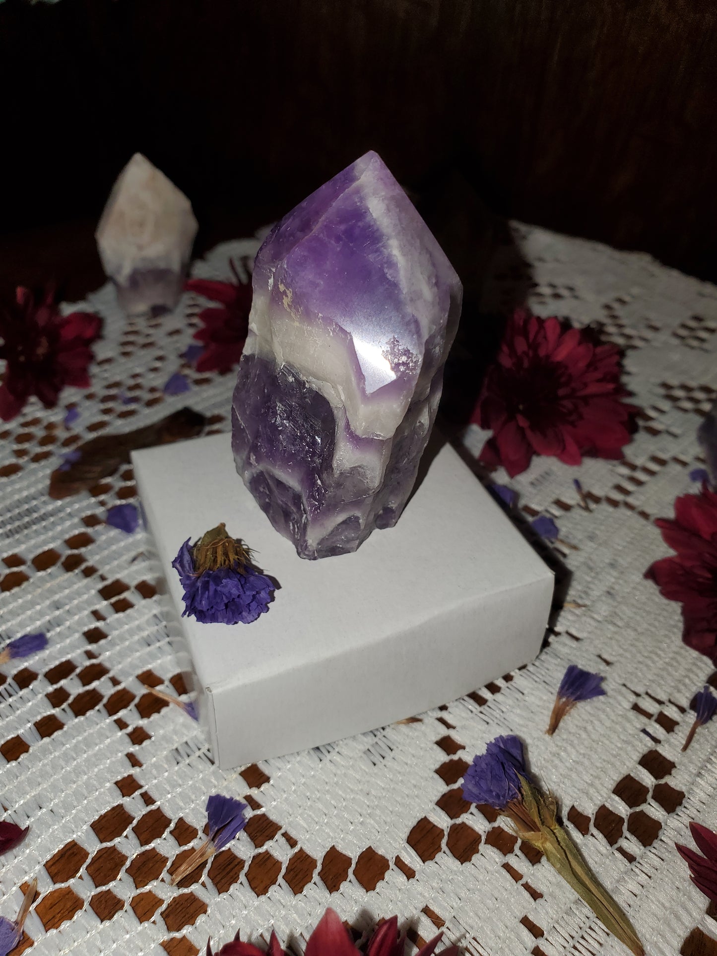 Chevron Amethyst Points
