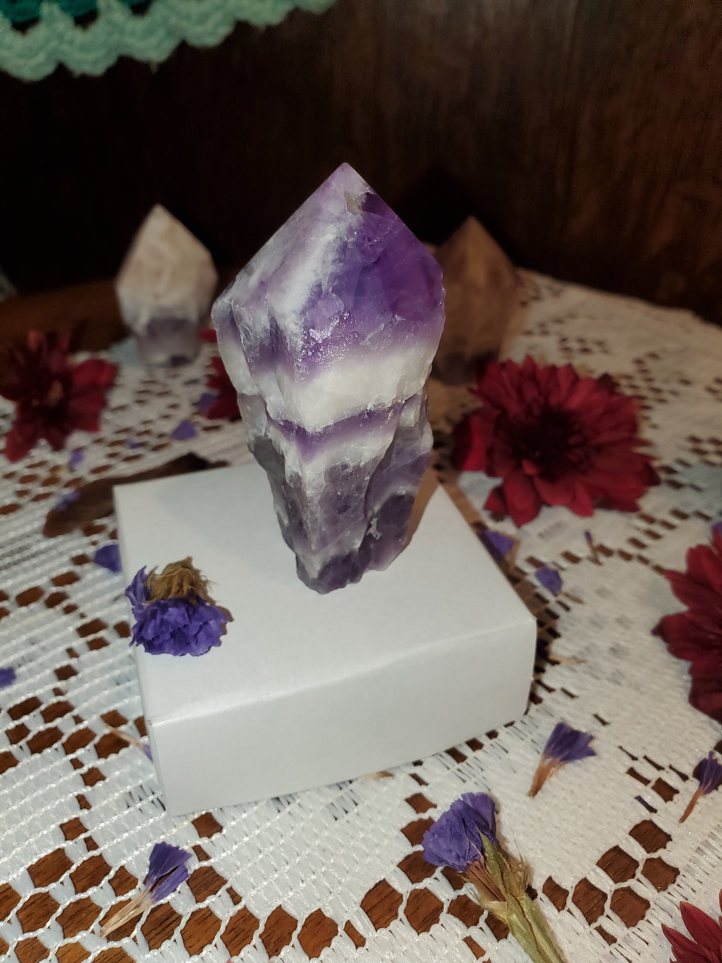 Chevron Amethyst Points