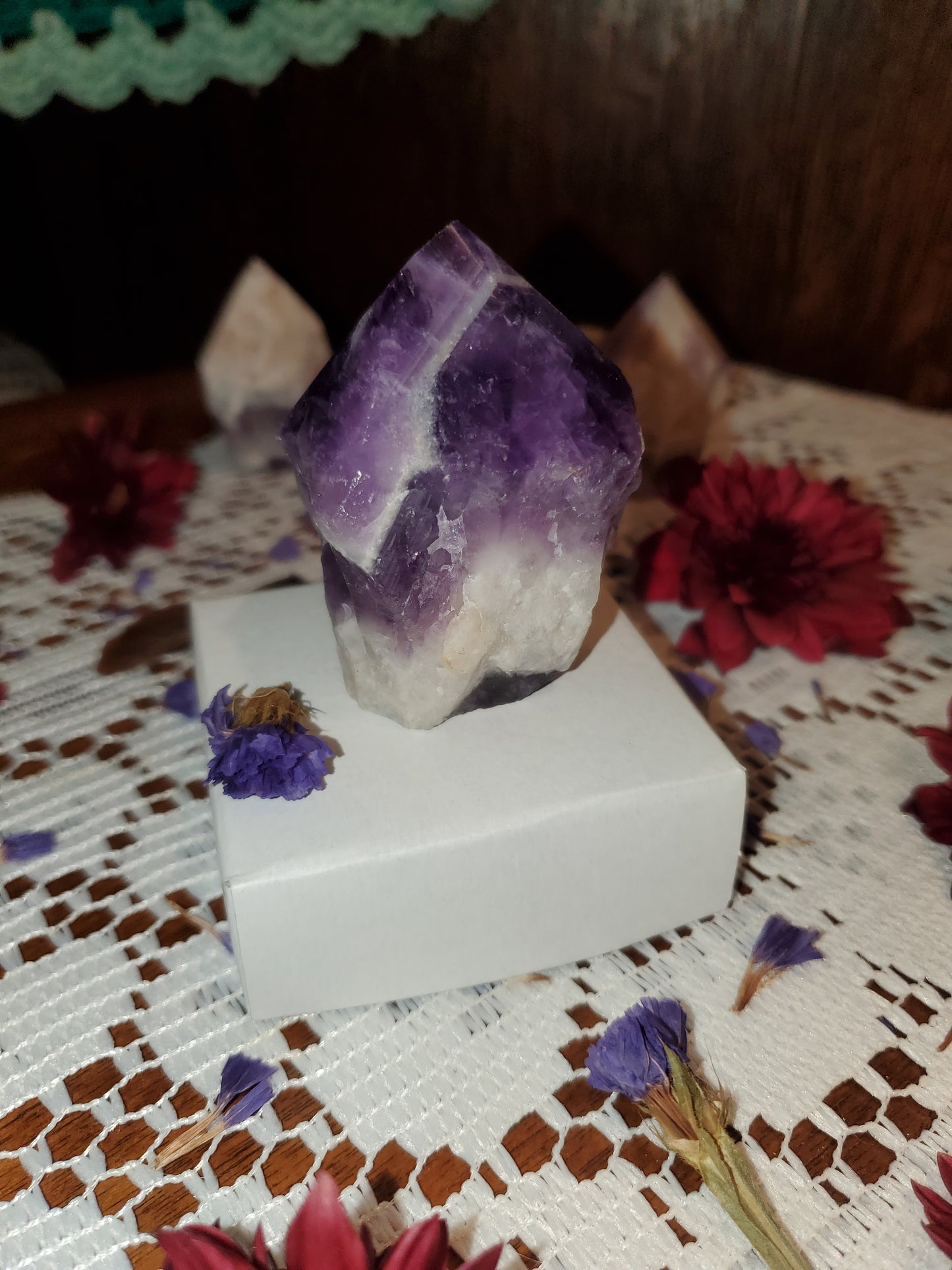 Chevron Amethyst Points
