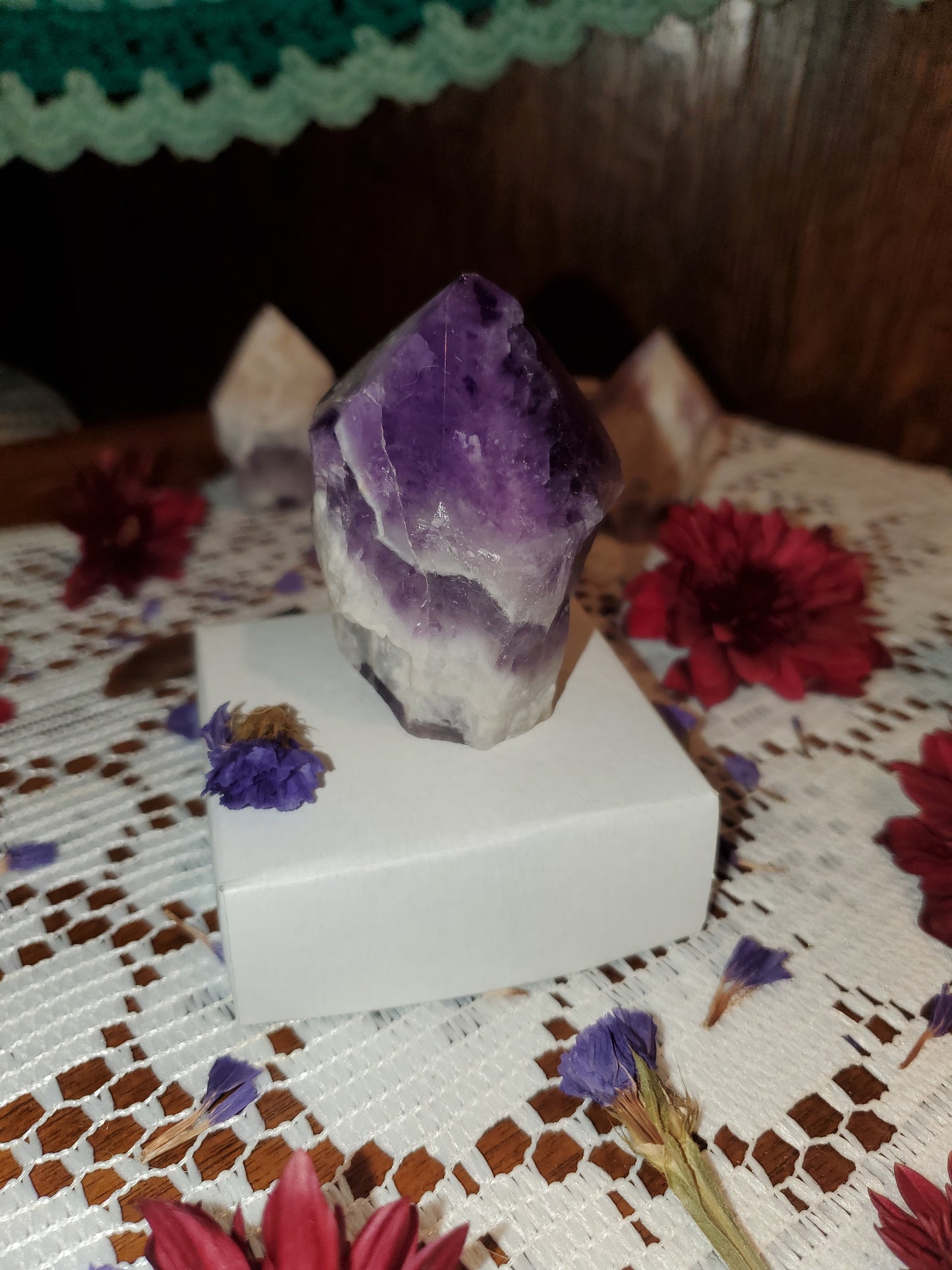 Chevron Amethyst Points