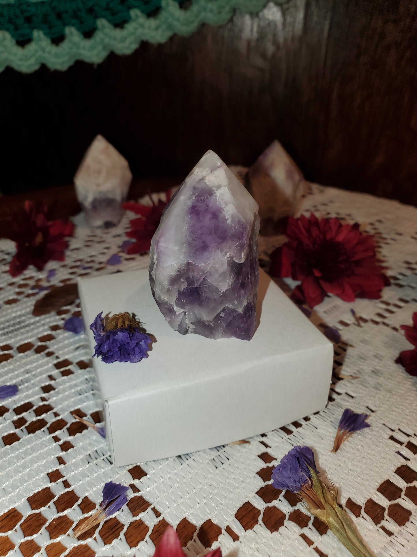 Chevron Amethyst Points