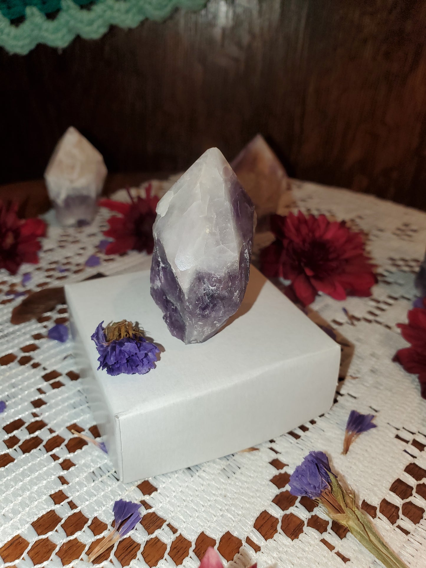 Chevron Amethyst Points