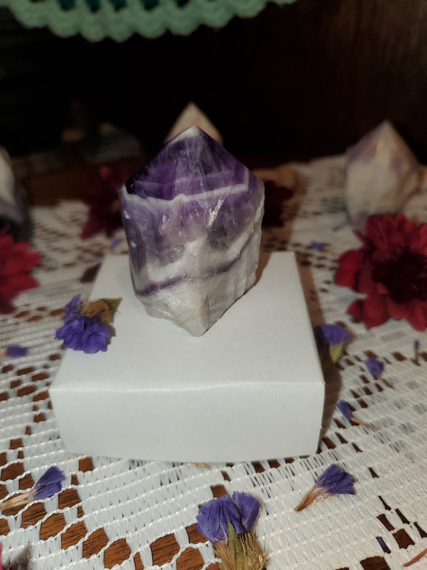 Chevron Amethyst Points