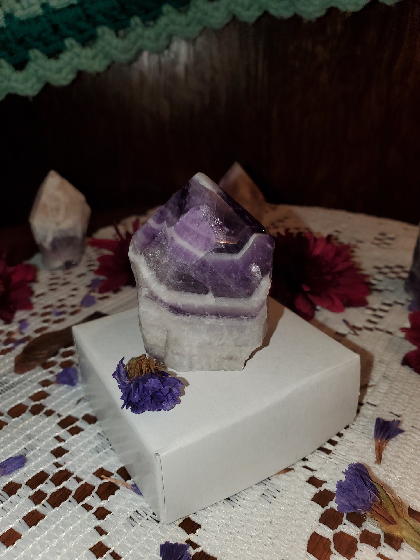 Chevron Amethyst Points
