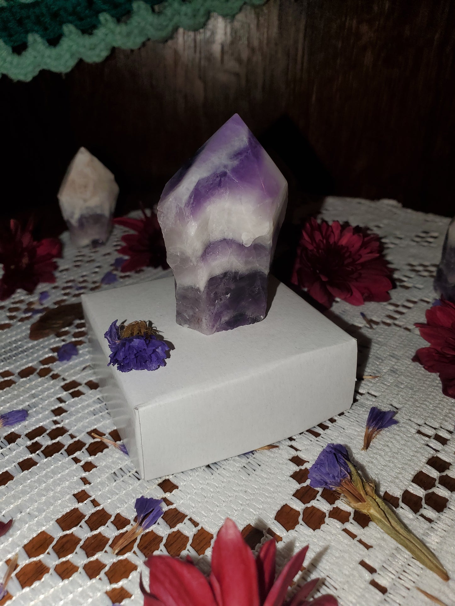 Chevron Amethyst Points