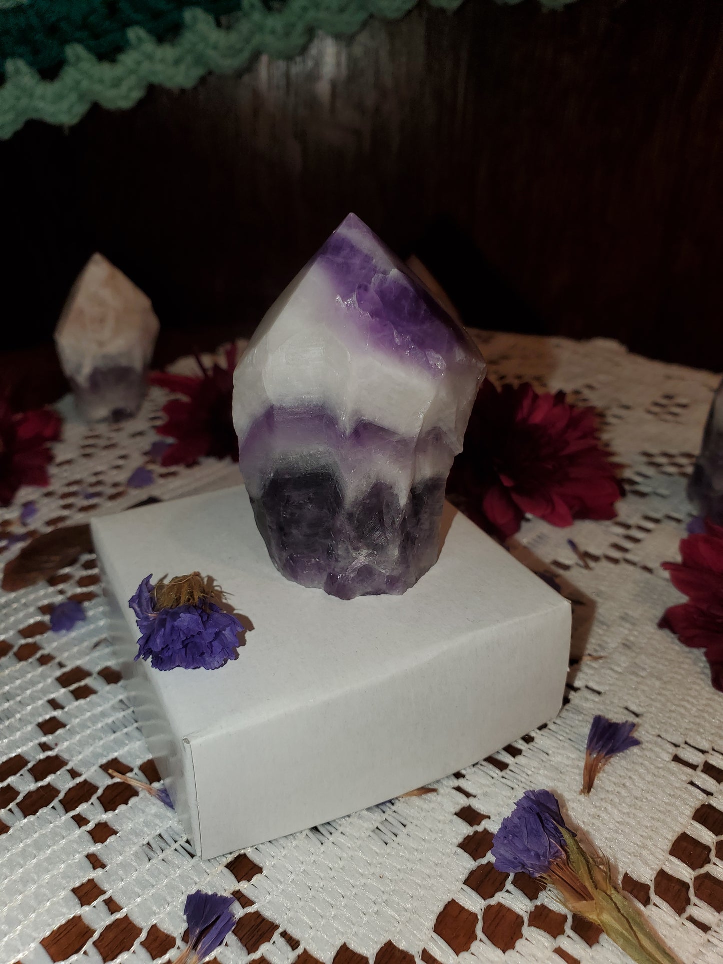 Chevron Amethyst Points