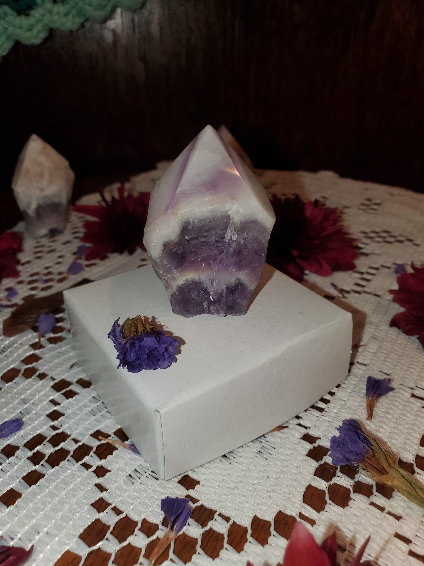 Chevron Amethyst Points