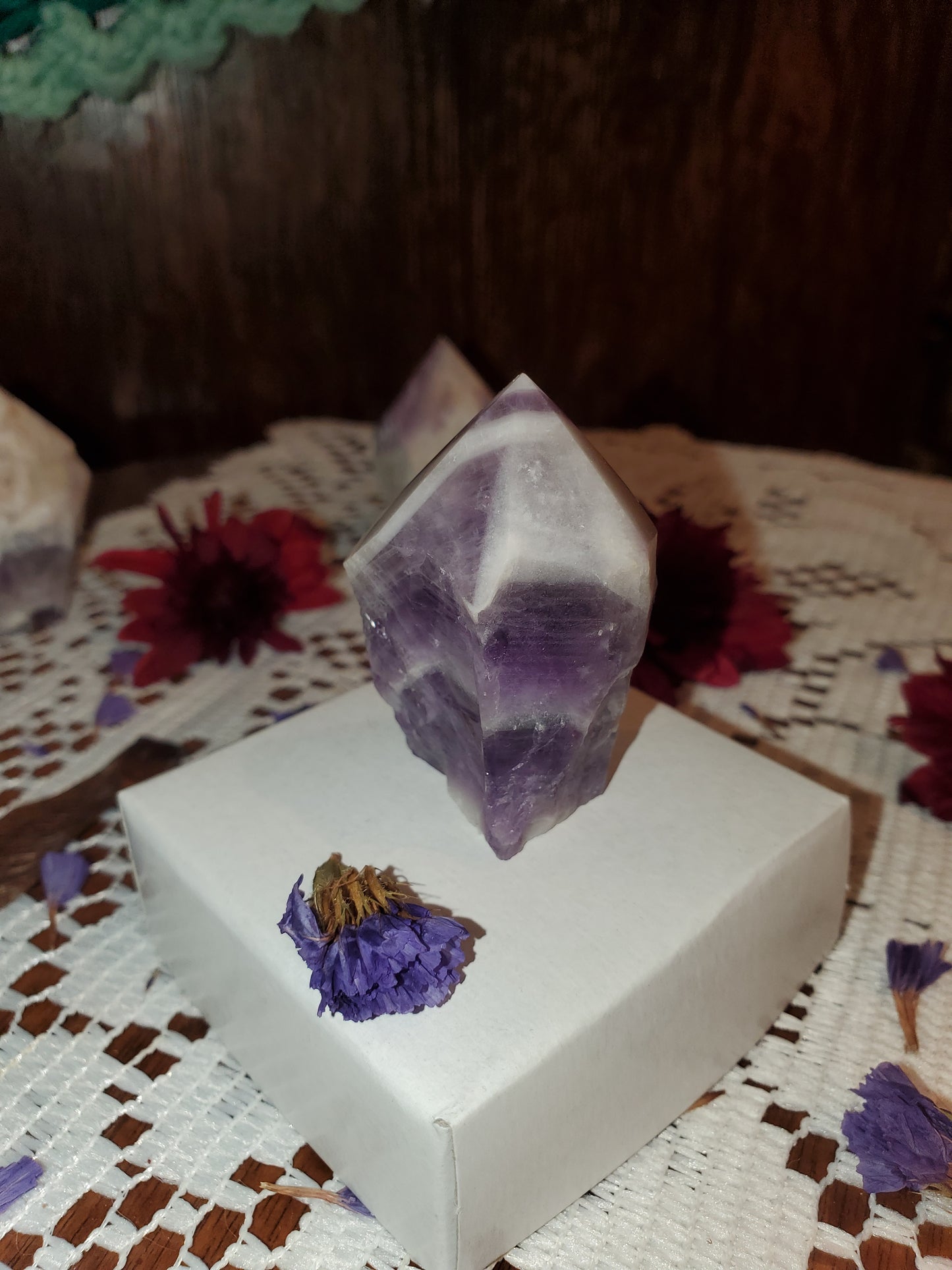 Chevron Amethyst Points