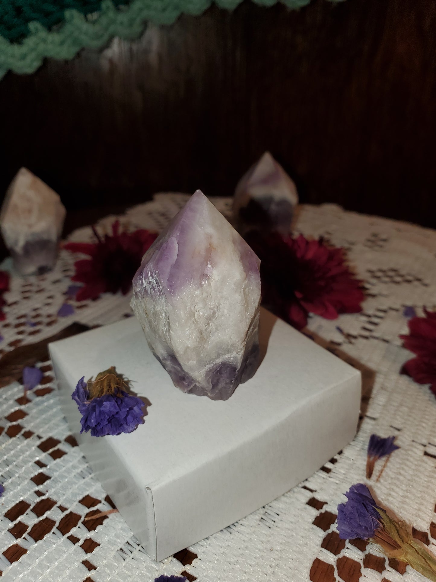 Chevron Amethyst Points