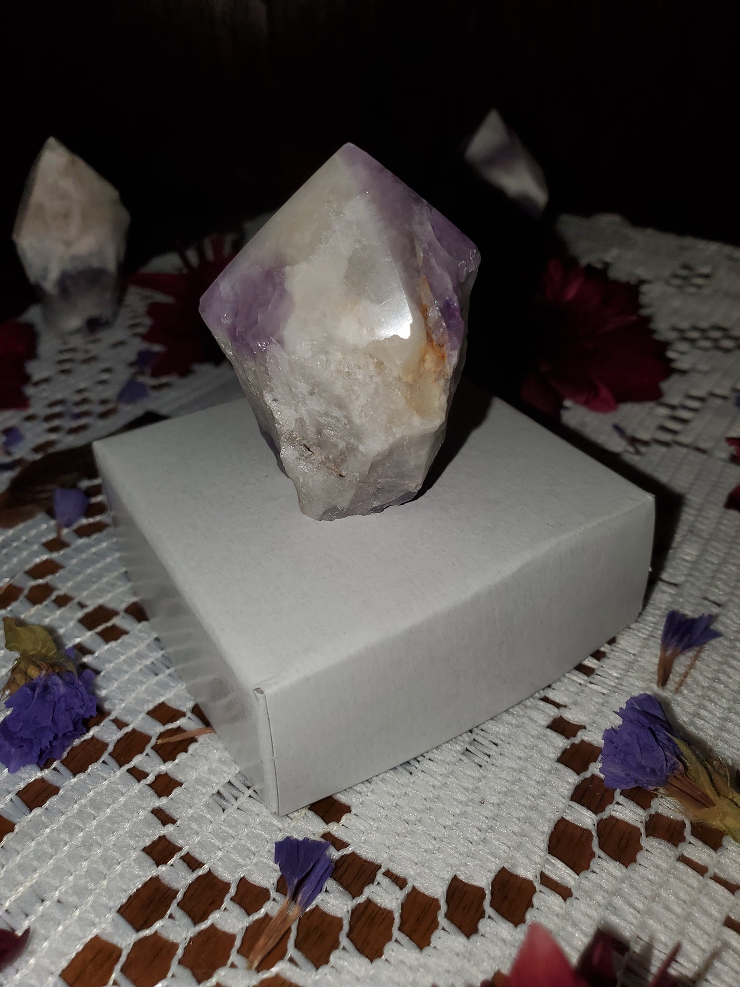Chevron Amethyst Points