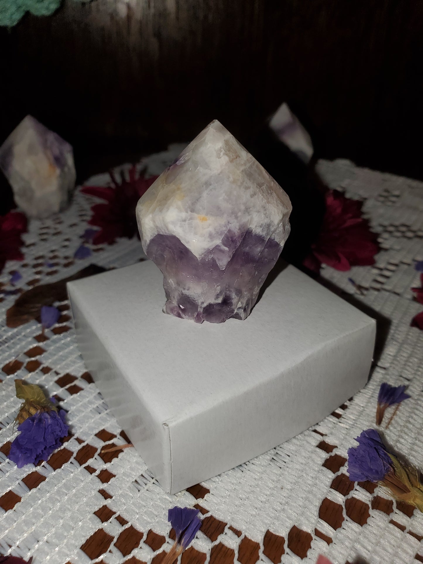 Chevron Amethyst Points