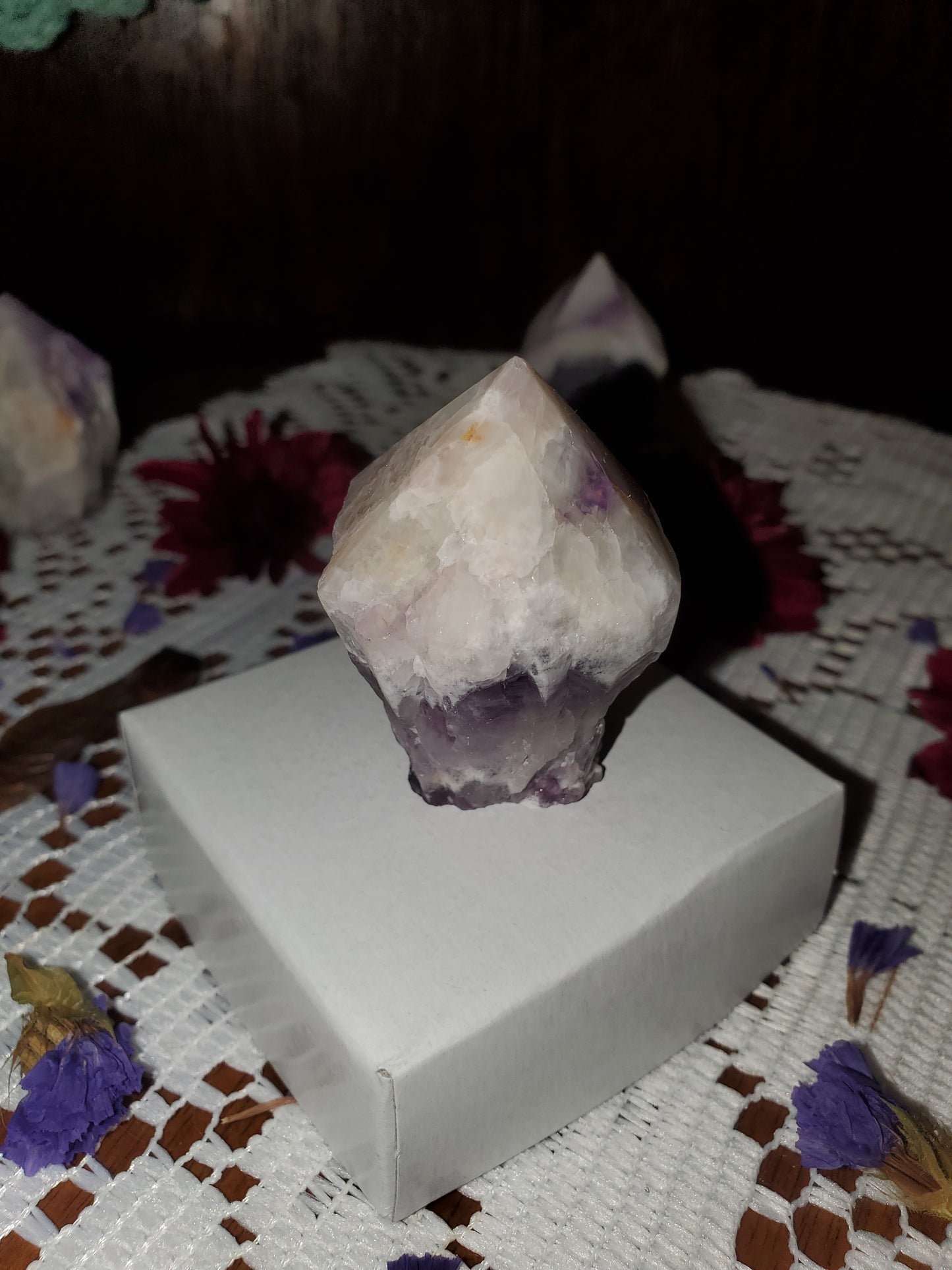 Chevron Amethyst Points