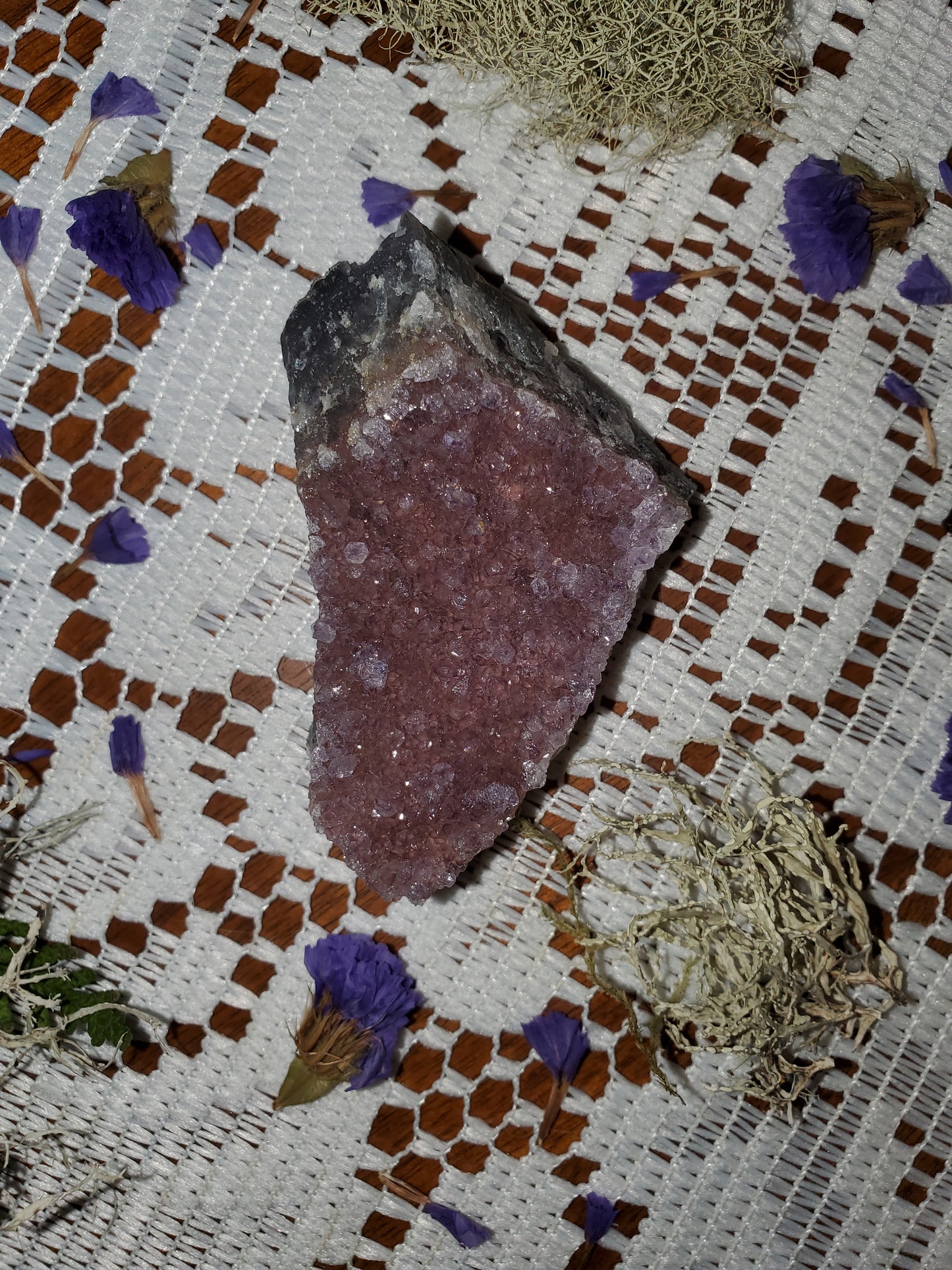 Rainbow Amethyst clusters