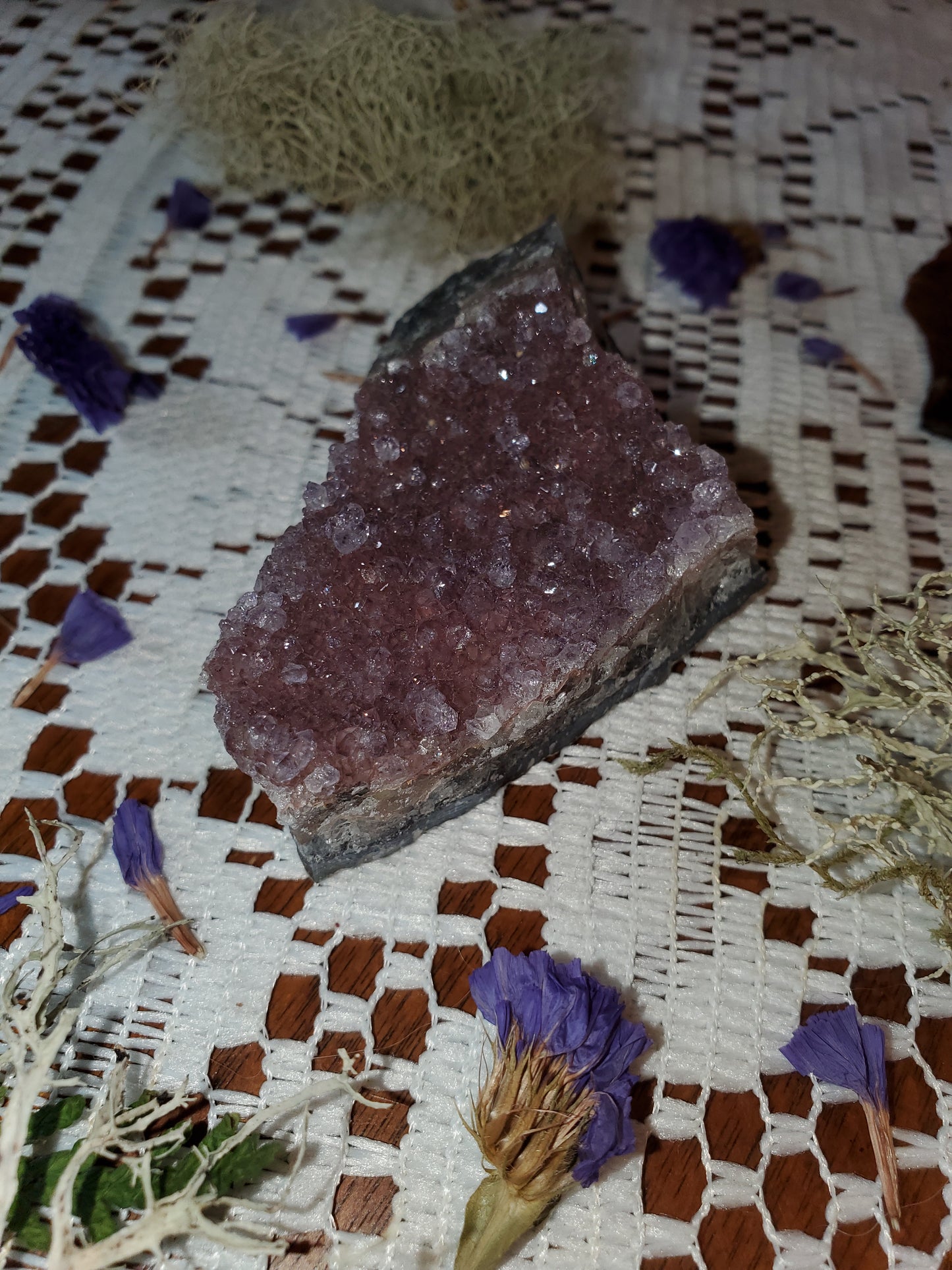 Rainbow Amethyst clusters