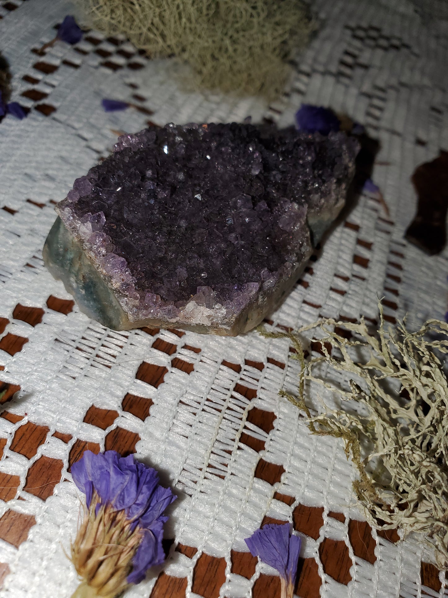 Rainbow Amethyst clusters