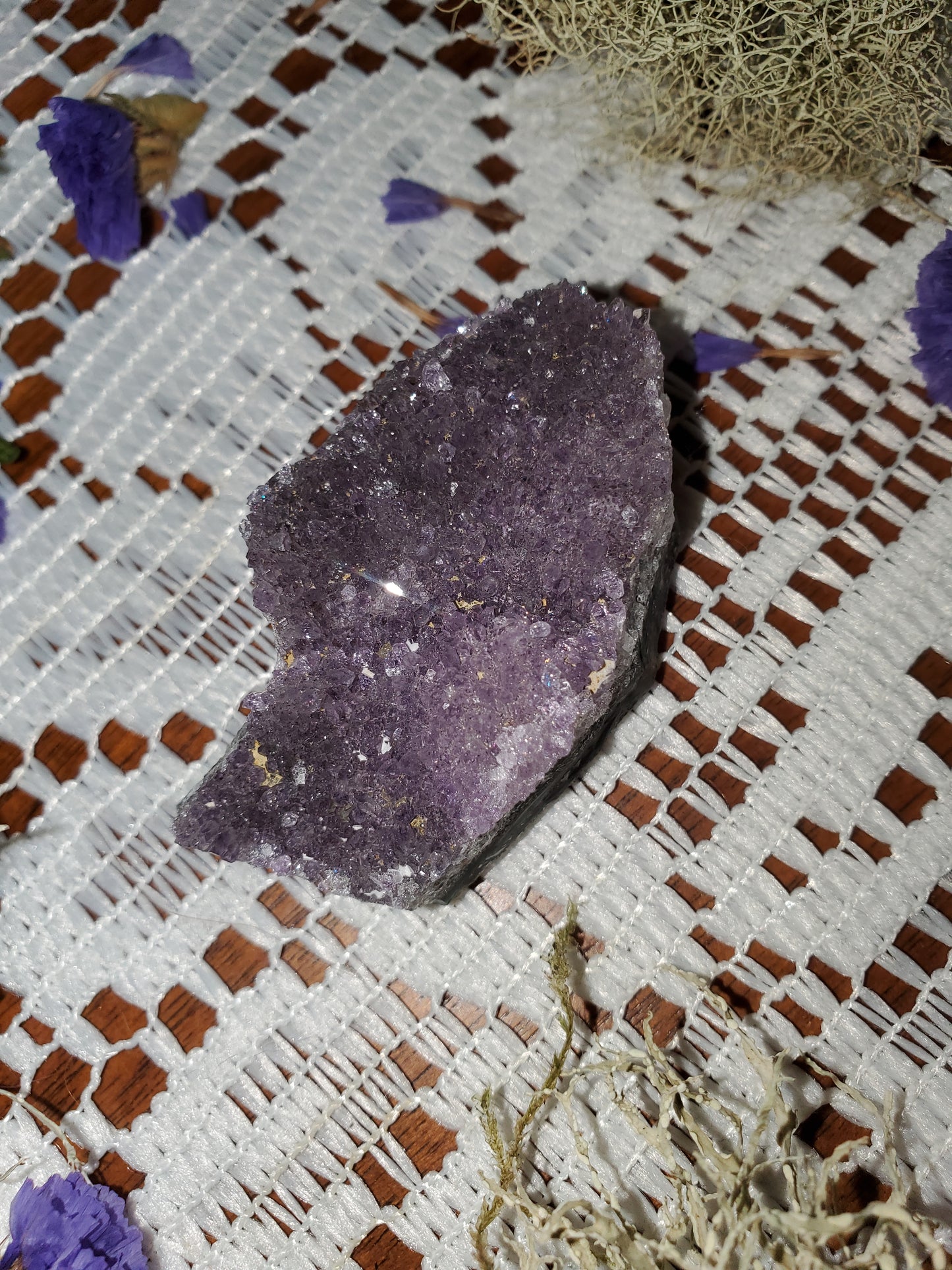 Rainbow Amethyst clusters
