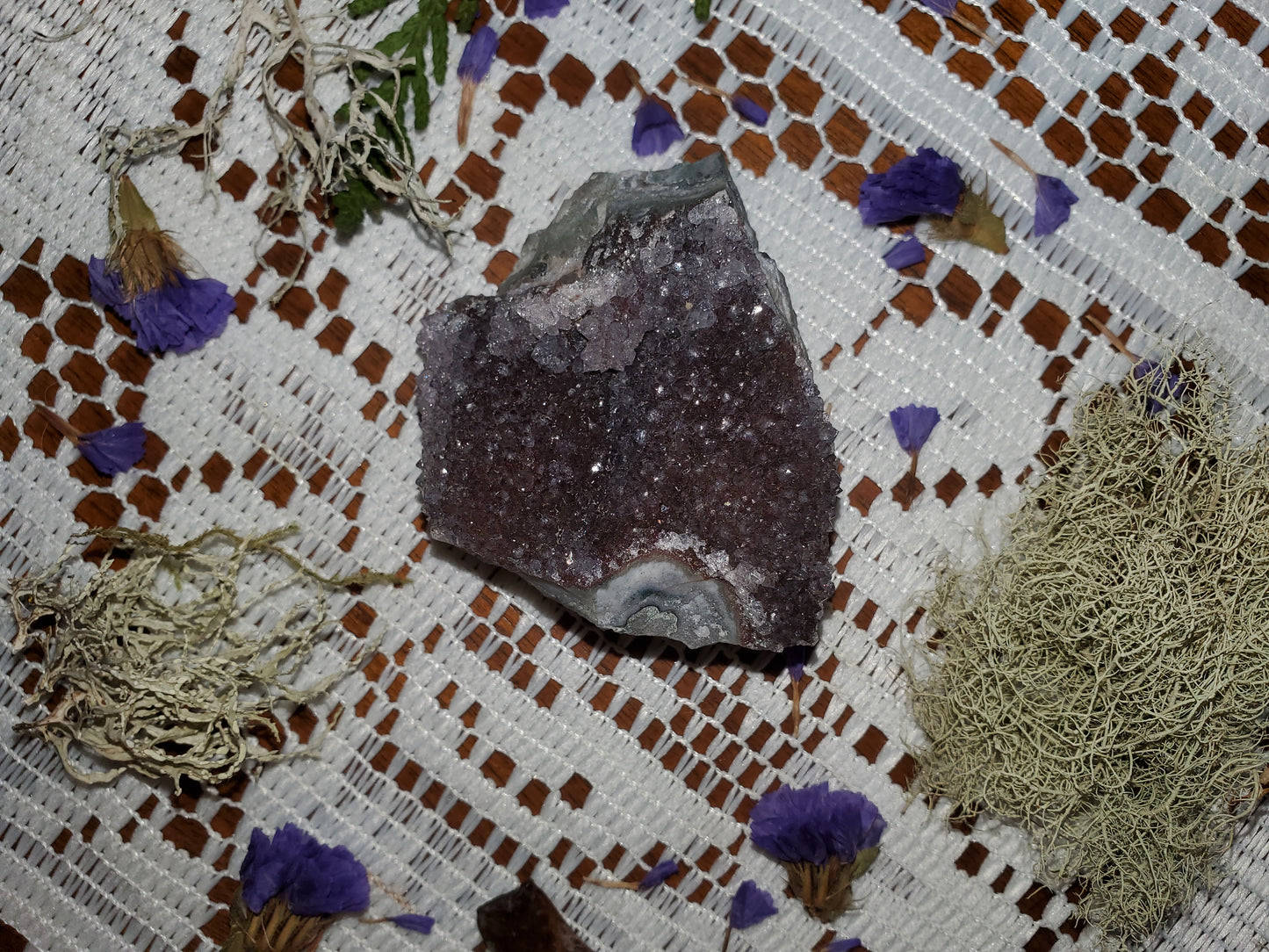Rainbow Amethyst clusters