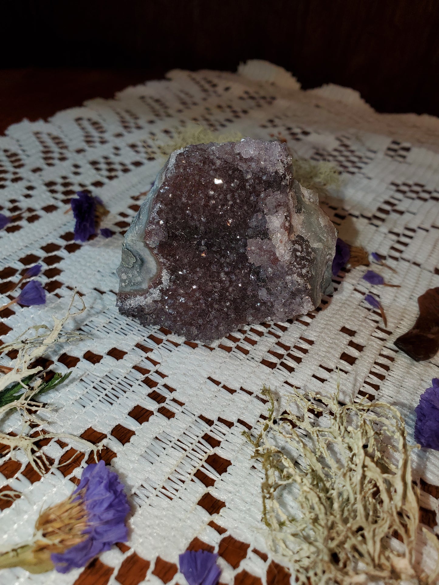 Rainbow Amethyst clusters