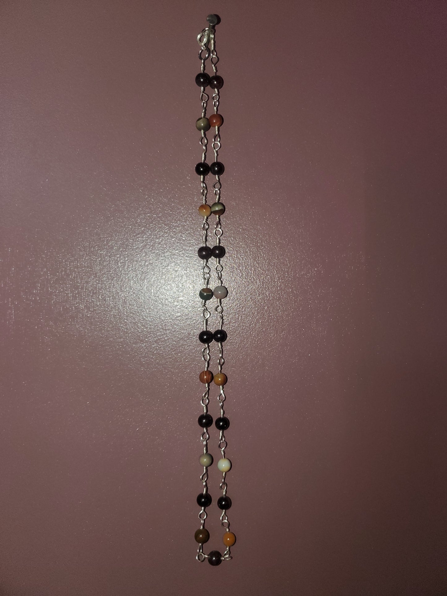 Garnet and Polychrome Jasper Chain