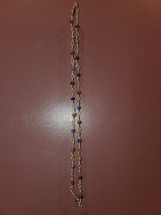 Lapis Lazuli and African Turquoise Chain
