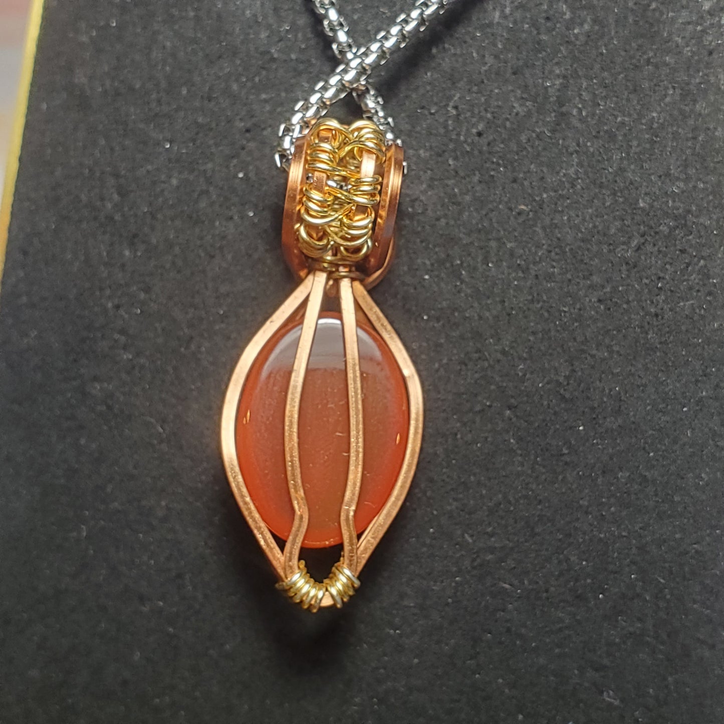 Carnelian Copper Wire Wrapped Gem