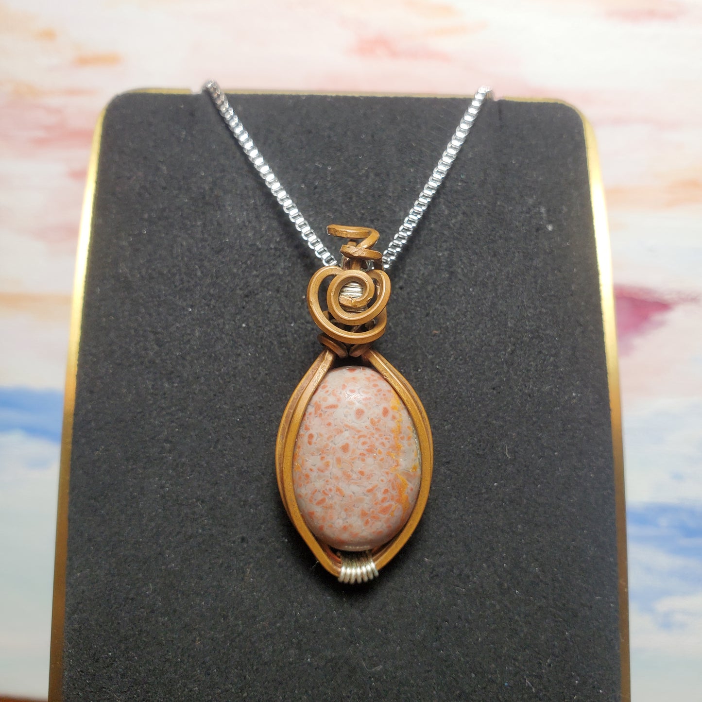 Jasper Copper Wire Wrapped Gem