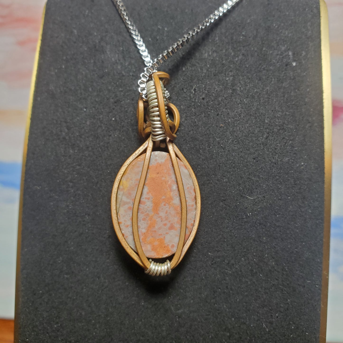 Jasper Copper Wire Wrapped Gem
