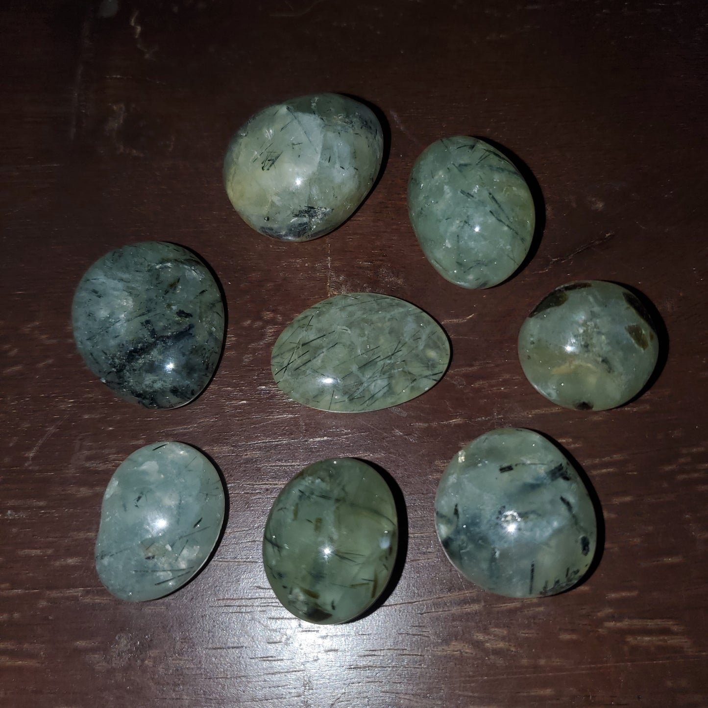 Prehnite with Epidote Tumbles