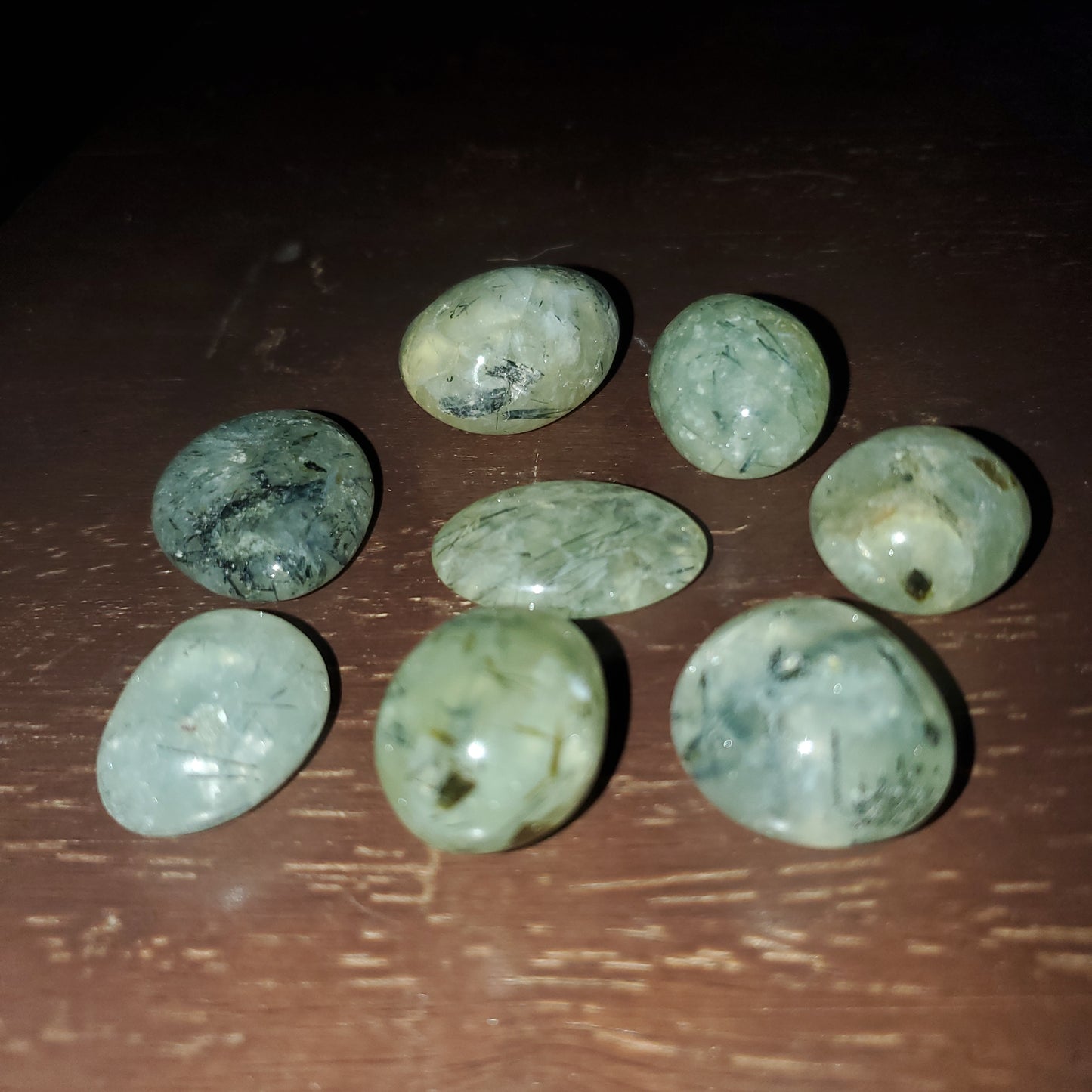 Prehnite with Epidote Tumbles